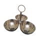 thumbnail image 3 of Cuencos decorativos en racimo, 3 en 1, cuencos de acero inoxidable para aperitivos, decorativos y conectados Mango de anillos, 3 of 7