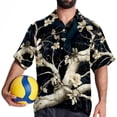 thumbnail image 4 of Tree Men's Short Sleeve Shirts with Spread Collar Tops, Casual Printed Poplin Shirt, Button Down Short Summer Beach Shirts - Unisex, 4 of 6