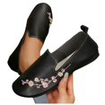 thumbnail image 6 of Aueoeo Women Chinese Embroidered Flats Shoes Round Toe Lightweight Shoes Trendy Faux Leather Shoes, 6 of 8