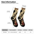 thumbnail image 2 of Rocae Gothic Eastern Floral Skull for Adult Socks Casual Athletic Stretchy Loose Socks for Women Men Non-Slip Middle Tube Socks, 2 of 6