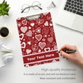thumbnail image 5 of FMSHPON Valentine's Day Red Heart Clipboard Hardboard Wood Nursing Clip Board and Pull for Standard A4 Letter 13x9 inches, 5 of 6