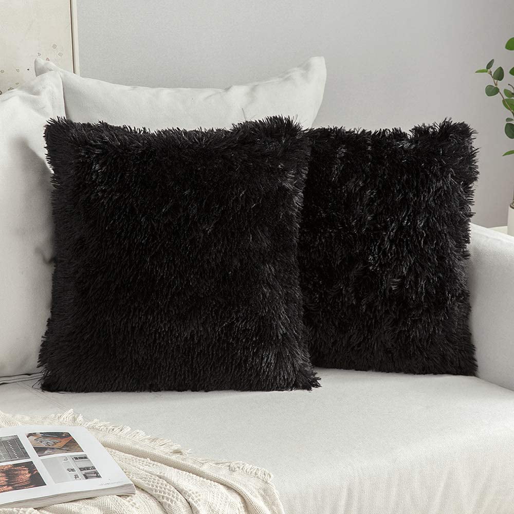 Luxury Fluffy Shaggy Cushion Covers Soft Cozy Pillow Case Home Plush Size16"~24" 