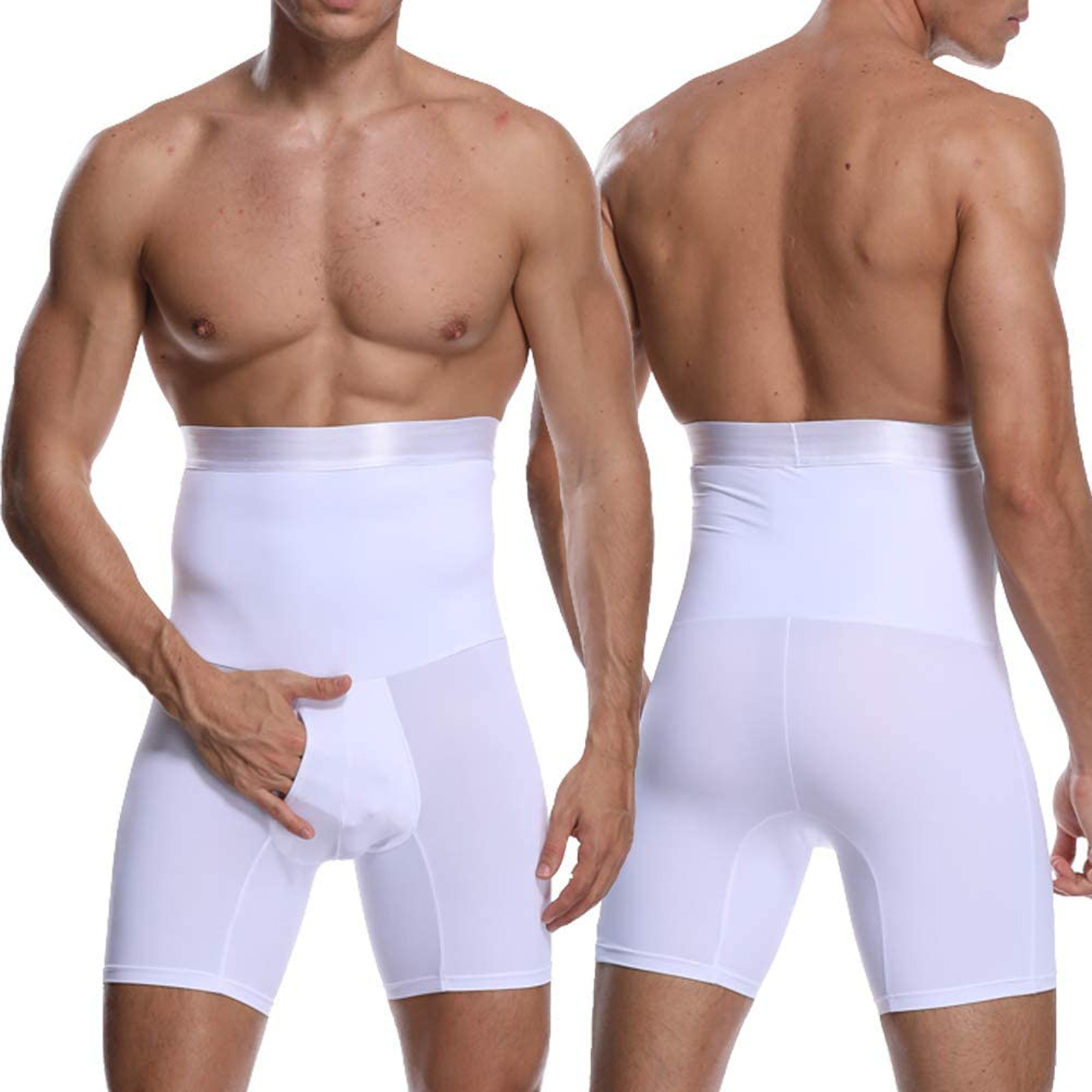 ELFINDEA Shapewear Yoga Pants Men's Boxer Shaper Compression Pants High