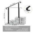 thumbnail image 2 of Favory Handrails for Outdoor Steps, Fit 1-3 Steps Outdoor Stair Railing, Adjustable Wrought Iron Handrail with Installation Kit, Transitional Hand Rails，Black39.4"/100 cm, 2 of 8