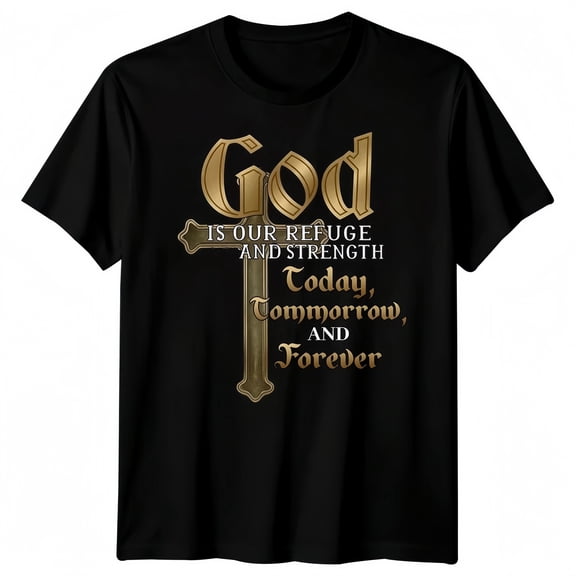 God Forever Christian Cross Christianity Jesus Mens T-Shirt Faith Religious Tee