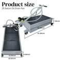 thumbnail image 3 of Ouyessir 25 Gallon Electric Oil Drain Pan Low Profile Oil Change Pan with Electric Pump,Swivel Casters Wheels,8 FT Hose, T-Handle and J-Shaped Hook for Cars, SUVs, Trucks, Buses, RVs, Gray, 3 of 8