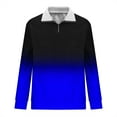 thumbnail image 4 of ohmzyzo Mens Long Sleeve Shirts Casual Gradient Color Loose Pullover Graphic Tee Shirts Fall Athletic Sweatshirts Crewneck Sport Tees Blue XXL, 4 of 4
