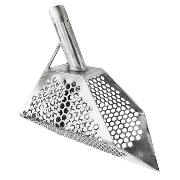 Dune Anaconda 11 x 6.5" Stainless Metal Detector Sand Scoop with Hexagon Holes