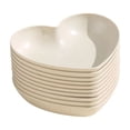 thumbnail image 2 of 10pcs Heart Shaped Dinner Plates Dinnerware Dishes Set 6.1 Inch Food Plate Saucers Tray Fruits Snack Bowls, 2 of 6