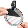 thumbnail image 2 of Cupid Set of 2pcs PU Leather Round Suitcase Tags with Privacy Cover and Name ID Tag - Ideal for Travel Luggage, Handbags, Backpacks, School Bags, 2 of 6