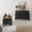 Black, variant on LGHM 3 Piece Bedroom Dresser and Nightstand Set, Fluted Tall Chest of Drawers, Bed Side Table End Table with LED Lights for Living Room, Black