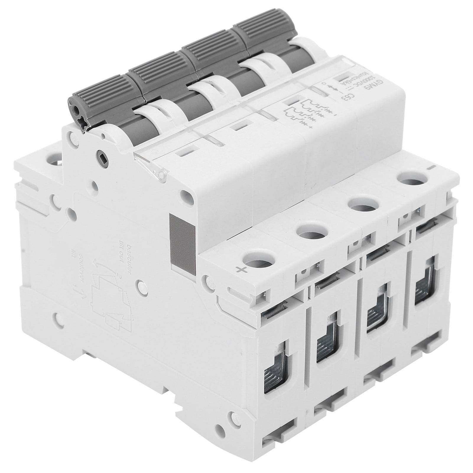 DC Circuit Breaker Mini DIN Rail Installation Protection Equipment GYM9‑C63 4P 1000V
