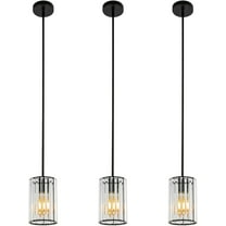 3-Light Rustic Interior Flush Mount Ceiling Light Fixture, Modern Hanging Pendant Lighting, Vintage Chandelier for Hallway Foyer Dining Room Entryway Kitchen Island Bedroom, 4.72 * 7.87in
