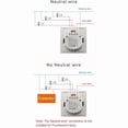 thumbnail image 4 of Smart Light Switch 3 Gang 1 Way Alexa/Google Assistant Compatible, WiFi Touch Switch White Glass Panel with Timer Function, Tuya/Smart Life App Control, 4 of 5