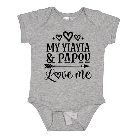

Inktastic YiaYia and Papou Love Me Granddaughter Gift Baby Girl Bodysuit