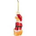 thumbnail image 3 of Noble Gems‚Ñ¢ Glass Yellow Labrador Retriever With Santa Suit Ornament, 3 of 5