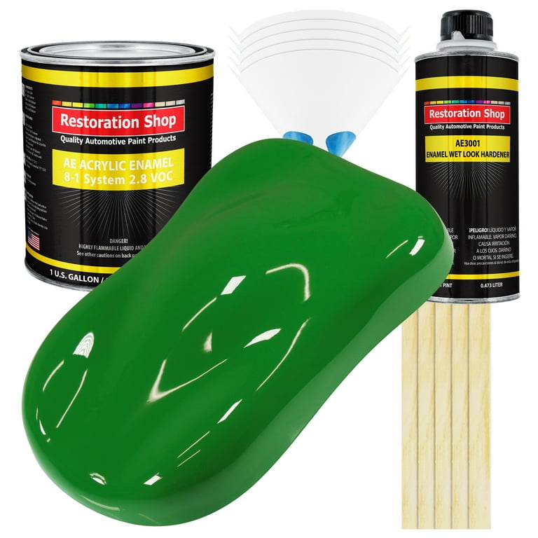 High Gloss Lime Green Gallon Acrylic Enamel Car Auto Paint Kit