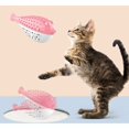 thumbnail image 4 of Juguete dental para gatos, juguete para gatos, juguete para masticar molar de silicona, cepillo de dientes con hierba gatera para gatitos, juguete interactivo con forma de pez, higiene dental para ga, 4 of 4