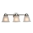 thumbnail image 4 of Aspen Creative 62256, Bathroom Vanity 3 Lights Fixture, 22" W x 8-1/2 "H x 7" D, Brushed Nickel Finish/Frosted Glass, 4 of 6