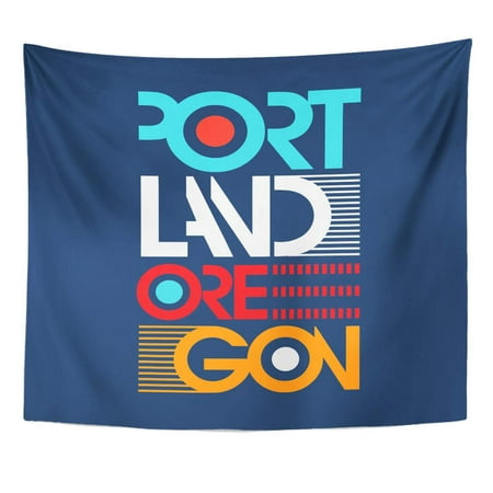 REFRED City America Portland Oregon Graphics Apparels College Incredible Wall Art Hanging Tapestry Home Decor for Living Room Bedroom Dorm 51x60