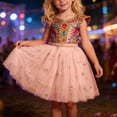 thumbnail image 2 of sususu Dresses for Girls 10-12 Girls Ballet Dance Party Dress with Embroidered Sequin Star Feathers and Skirt Dress&nbsp;Up Clothes for Girls, 2 of 7