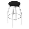 thumbnail image 2 of 802 Misha 25-inch Swivel Counter Stool with Bronze Finish and Black Vinyl Seat, 2 of 2