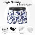 thumbnail image 2 of Men's Boxer Briefs, Blueberry Print pattern Soft Comfy Mens Underwear Boxer Briefs Breathable With Widen Waist, 2 of 7