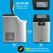 Deco Chef 44LB Countertop Ice Maker, 2.6LB Auto-Renew Basket 1.8LB per Hour, Stainless Steel