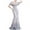 Silver, variant on Wiyuqeen Spaghetti Strap Chiffon Dress Women Elegant Slim Bodycon Maxi Dresses Plain Formal Sequin Long Length Party Dress 2024