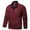 Red-A, variant on Mens Jackets Solid Color Long Sleeve Jacket Zipper Stand-up Collar Leisure Sport Jackets Coats with Pocket Khaki L