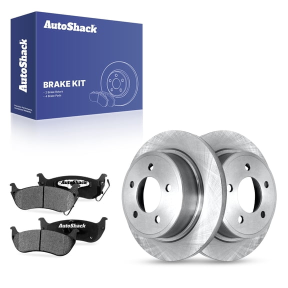 AutoShack Rear Solid Brake Rotors   Ceramic Pads 6-PC Brake Kit Replacement for 2004-2008 Chrysler Pacifica 12.28" (312 mm)
