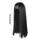 thumbnail image 3 of Peluca para mujer, pelo largo negro, suave, realista, complemento para el cabello, temperamento japonés, facial., 3 of 6
