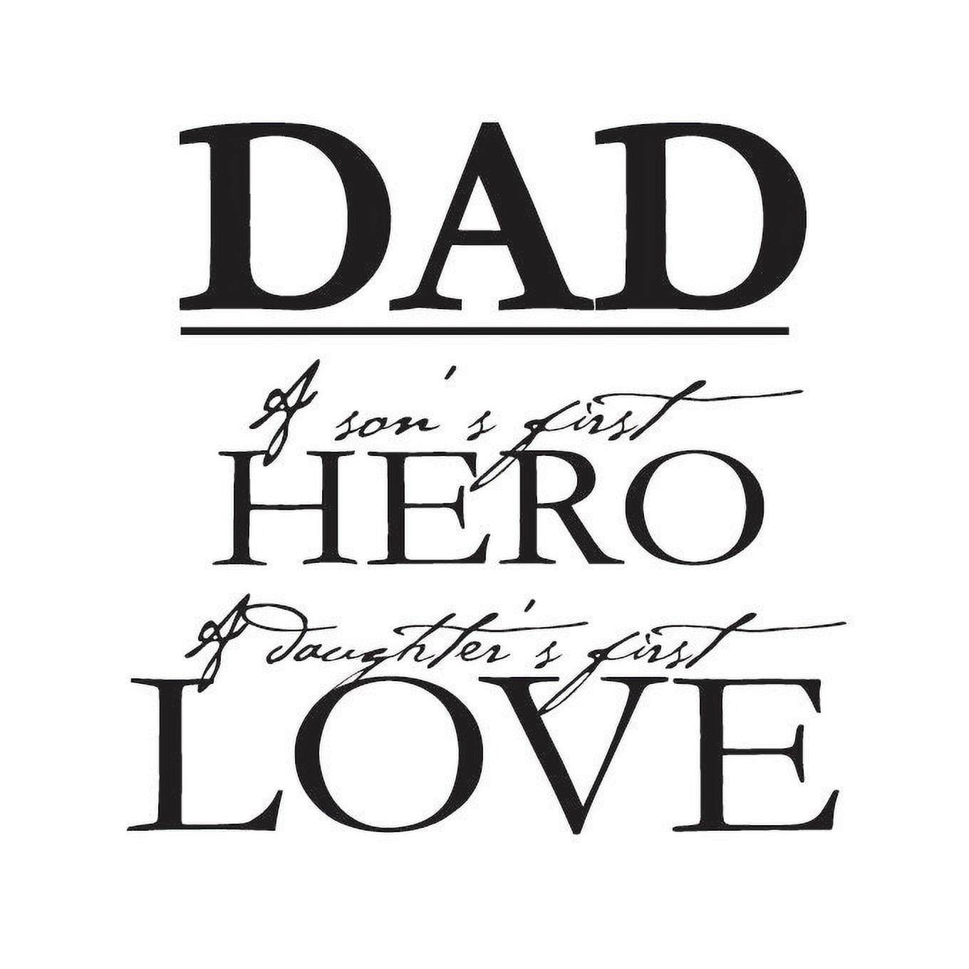 Personalized wood sign w vinyl quote A dad is a son first hero daughter first 