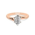 thumbnail image 4 of IGI Certified 3 Carat Oval Shape Lab Grown Diamond Engagement Ring | 14K Rose Gold | Seraphina Twist Prongs Solitaire Diamond Ring | FG-VS1-VS2 Quality Friendly Diamonds, 4 of 6