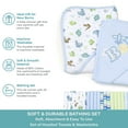 Spasilk Bath Hooded Towels & Washcloths Set for Babies, 23Piece Gift