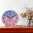 thumbnail image 2 of GZHJMY Tropical Flamingo Wall Clock, 10" Silent Non Ticking Round Clock, Oil Painting Easy to Read Clock for Living Room Bedroom Bathroom Home Decor Holiday Gifts, 2 of 7
