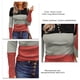 thumbnail image 5 of Camisa base Manga larga Cuello redondo Jersey con botones Tops casuales de moda para mujer Rojo S, 5 of 6