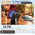 thumbnail image 3 of SOLPOWBEN 20000mAh Magnetic Wireless Charger Portable Power Bank 22.5W Fast Charging, Battery Pack with LED Display and Stand, Compatible with iPhone 18/17/16/15/14/13 Series, 3 of 9