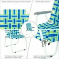 thumbnail image 6 of 2 Pack Patio Lawn Chairs Webbed Folding Chair Outdoor Beach Chair Portable Camping Chair for Yard, Garden with Arms, 6 of 9