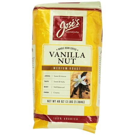 Jose's Whole Bean Coffee Vanilla Nut, Medium Roast, 3 lb