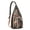 Beige-6, variant on Tropical Sling Backpack - Lush Exotic Flowers Print Shoulder Bag, Compact Lightweight for Essentials