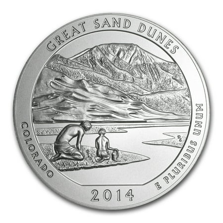2014-P 5 oz Silver ATB Great Sand Dunes (w/Box & COA)