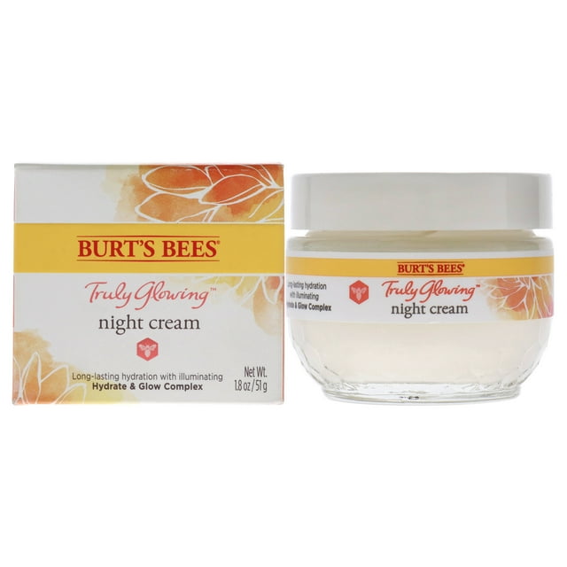 Crema de noche Truly Glowing de Burts Bees para unisex - 1.8 oz