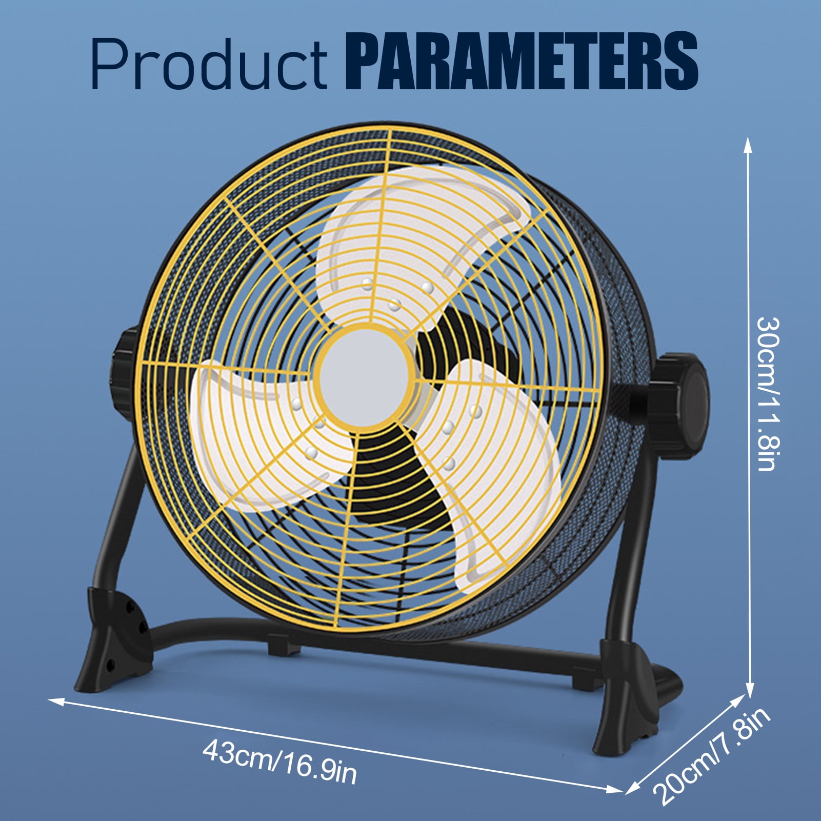 HomeLife Rechargeable Floor Fan, Multi Functional USB Charging Fan, as Emergency Power Bank Battery Fan 12 Inch Cordless Outdoor Portable Fan 32h Running Time 12 Speed Fan