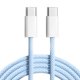 thumbnail image 3 of Cable de carga rápida USB C PD de 60 W para iPhone 15, 16 Pro Max, 15, 16 Plus, Samsung Moto, OPPO, Xiaomi Redmi, cable trenzado tipo C dual de 2 m, 3 of 5