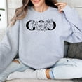 thumbnail image 4 of Floral Monogram Letter O Sweatshirt, Women's Custom Initial Botanical Pullover, Personalized Flower Design Cozy Top, 4 of 11