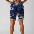 thumbnail image 4 of Pantalones Cortos De Yoga para Mujer Tie Dye Sin Costuras Elásticos para Mujer Levantamiento De Glúteos Pantalones Cortos De Yoga De Talle Alto para Deportes Correr Fitness Azul S, 4 of 6