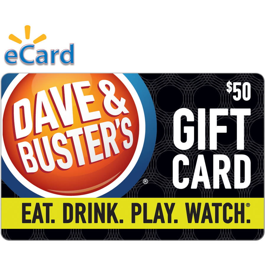 Dave Buster S 50 Gift Card Email Delivery Walmart Com