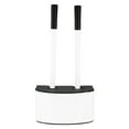 thumbnail image 2 of Bath Bliss 2-in-1 Toilet Brush and Plunger Set with Holder in White, 2 of 7