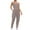 Khaki, variant on UVEASISHA Athletic Romper for Women One Piece Workout Jumpsuits Running Hiking Outfit Activewear with Pockets Wine XL